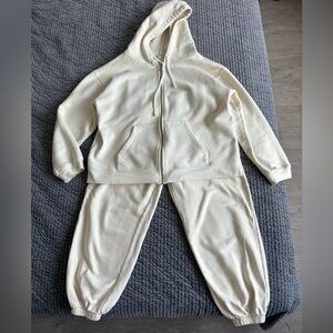 Reformation zip hoodie boyfriend sweatpants set